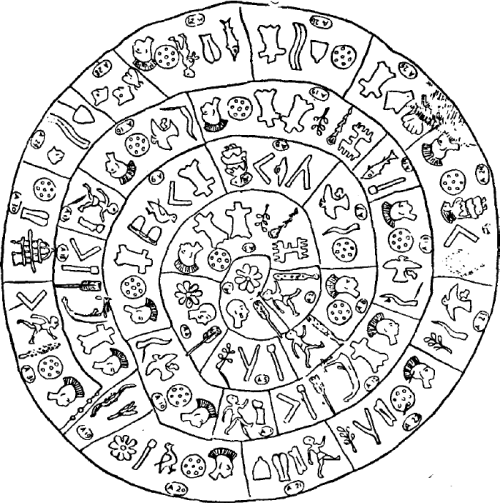 Side A of the Phaestos Disc