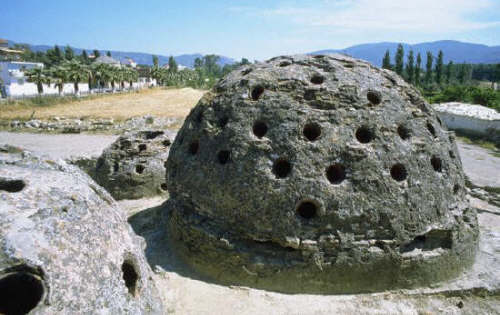 Ancient Hamam in Selcuk, Turkey. Domes