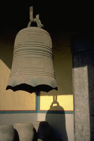 Chinese Iron Bell at Jianshui Confucian Temple in Beijing 13th c