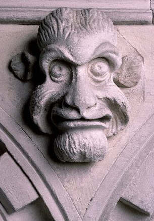 A gargoyle in Temple Church in London