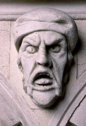 A gargoyle in Temple Church in London