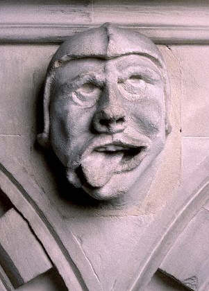 A gargoyle in Temple Church in London