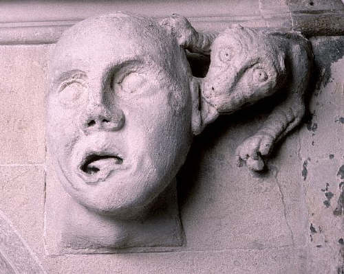 A gargoyle in Temple Church in London