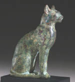 Egyptian Bronze Statue of a Cat ca. 654-30 B.C.