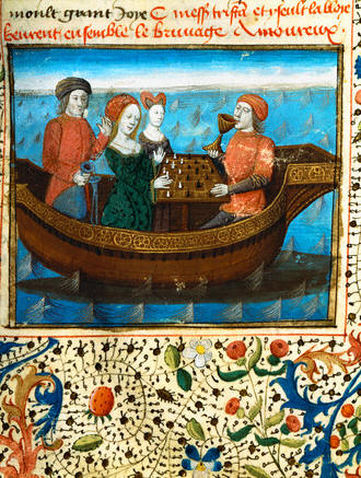 Lancelot and Guinevere Playing Chess