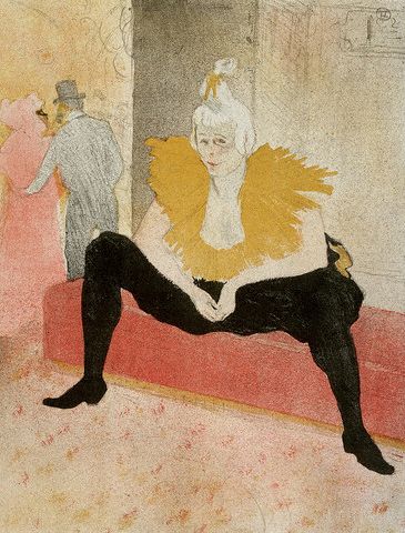 Seated Clowness by Henri de Toulouse-Lautrec, 1896