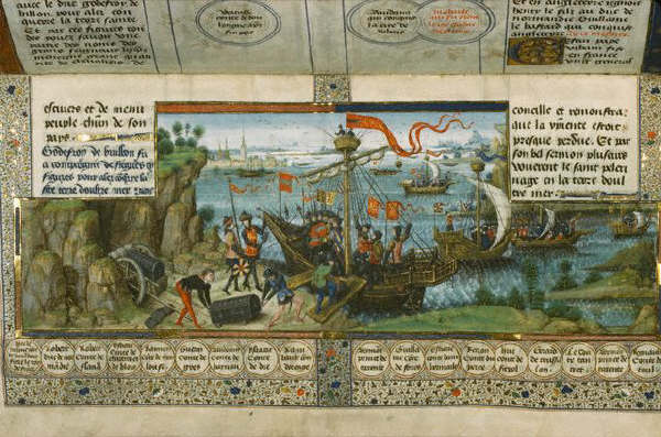 Godfroy de Bouillon Embarks on the Crusade by William Vrelant 1467
