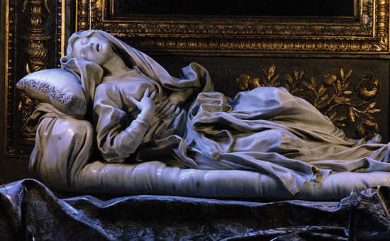 Blessed Ludovica Albertoni by Gian Lorenzo Bernini 1671-1674