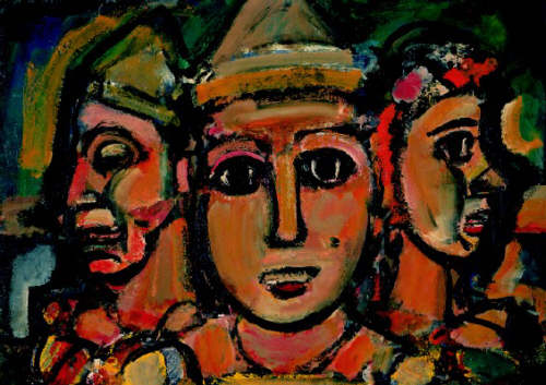 Rouault, Georges. Les Trois Clowns - Trio Cirques 1928