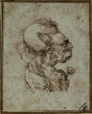 Caricature of an Elderly Woman by Leonardo da Vinci