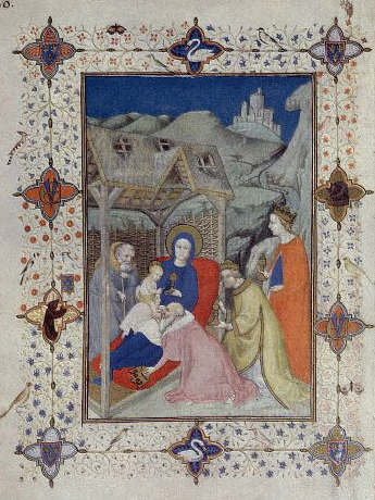 Illumination Adoration of the Magi by Jacquemart de Hesdin 15th 