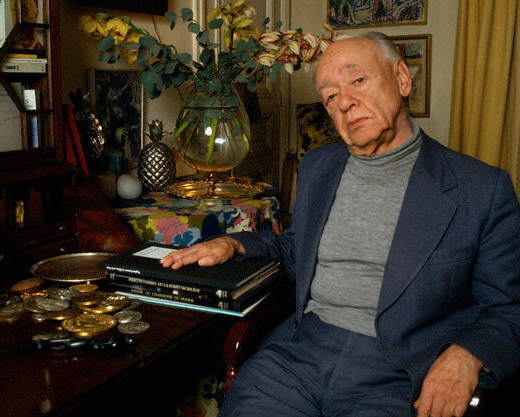 Eugene Ionesco at home. Paris, 1987