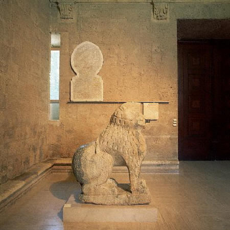 Artifacts at an exhibition of Islamic art in Granada, at the Palace of Carlos V