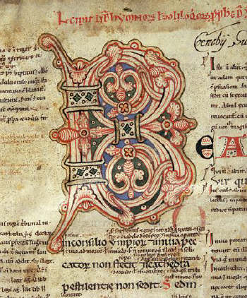 Letter B, Beginning a Psalter