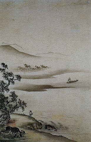from Eight Views of the Xiao and Xiang Rivers by Shokei 15th c