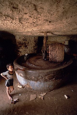 Traditional Oil Mill in Chenini, Jebel region, Tunisia