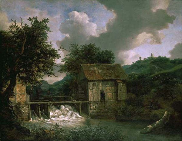 Two Watermills and an Open Sluice Near Singraven by Jacob van Ruisdael 1650-1652