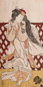 Nakamura Matsue as a Fox Woman Dancing With Mice by Katsukawa Shunsho