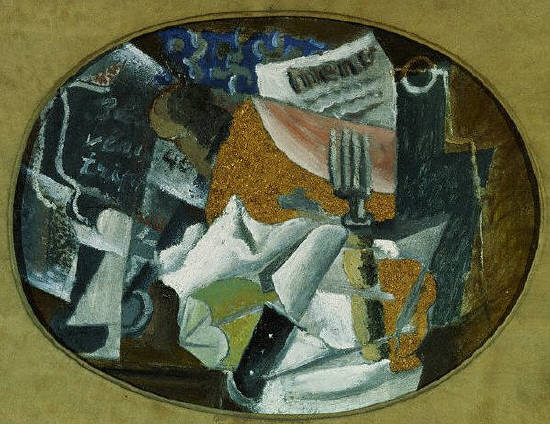 Tavern (The Ham) by Pablo Picasso 1914