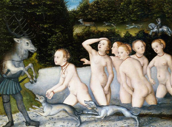 Diana and Actaeon by Lucas Cranach the Elder ca. 1530-1540