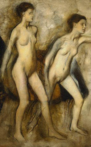 Young Spartan Girls Provoking the Boys by Edgar Degas 1860