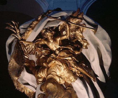 Sculpture Decorates Pulpit, Saint-Roch Church