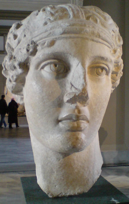 ; Head of the poetess Sappho