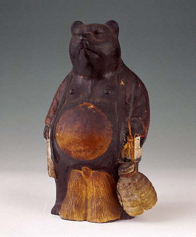 Badger With a Sake Bottle 19th c