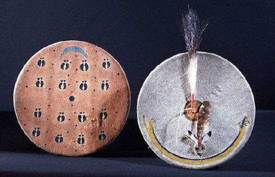 Pair of shields from the Plains Indians of the USA