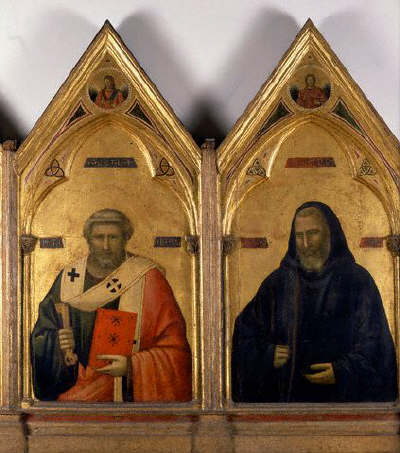 Saint Peter and Saint Benedict from the Badia Polyptych by Giotto di Bondone