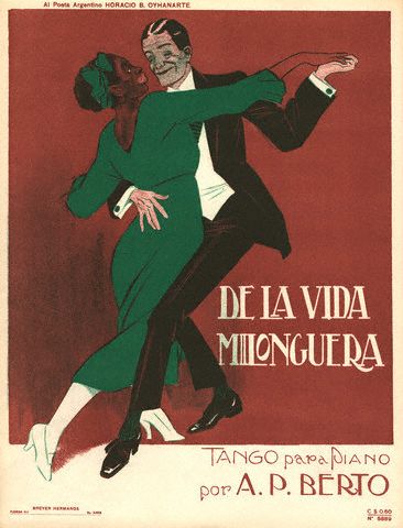De La Vida Milonguera Tango Sheet Music Cover 1915