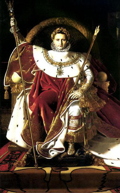 Ingres, Jean-Auguste-Dominique.  Napoleon on a throne