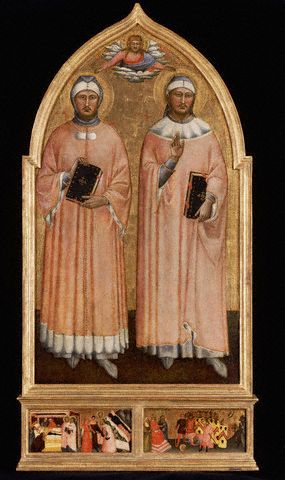 Saint Cosmas and Saint Damian by the Master of the Rinuccini Chapel