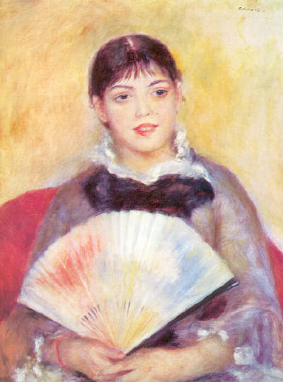 The girl with a fan by Renoir