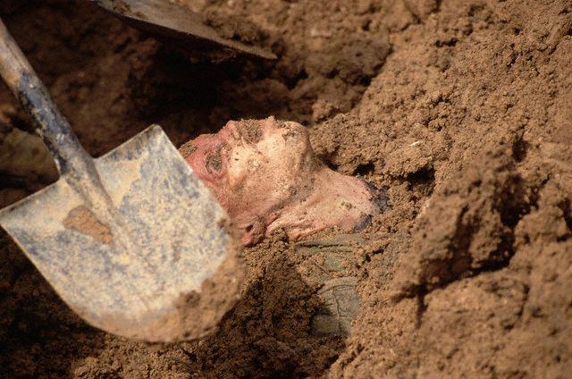 Corpse in Mass Grave. Kurdistan, Iraq