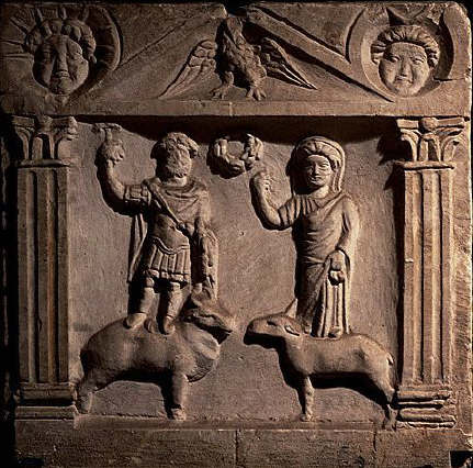 Votive Relief to Jupiter Doliqueno and Juno 2nd c A.D.