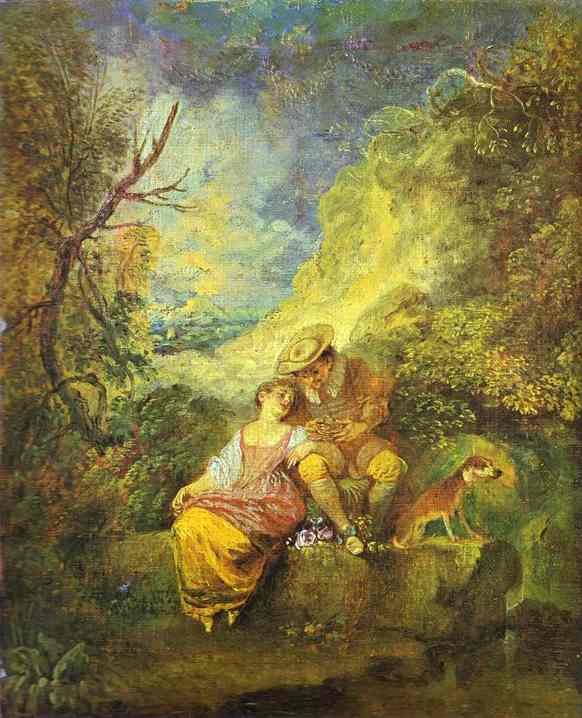 The Bird Nester  by Antoine Watteau