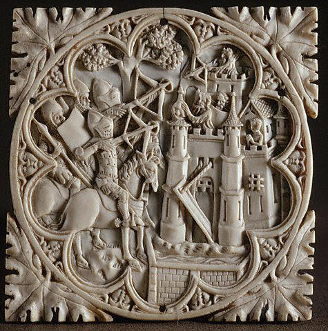 Ivory Relief Carving Depicting The Castle of Love
