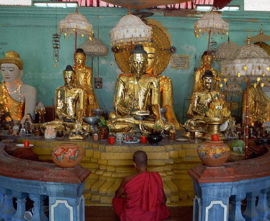 Praying at a Buddhist Altar